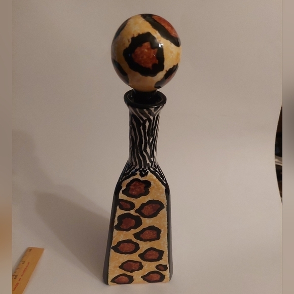 Vintage* 1998 Modernist Art Deco Decanter/Bud Vase by Derie - Picture 4 of 10